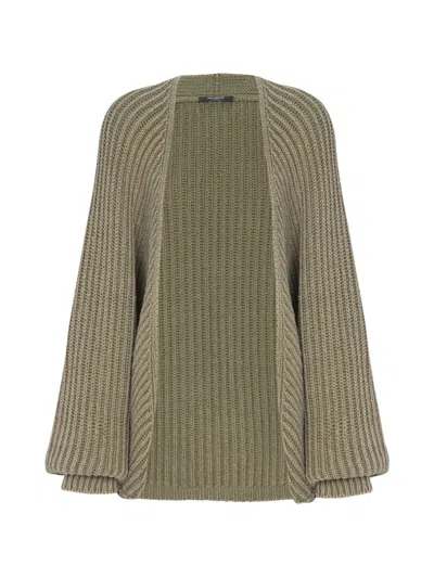 Balmain Cardigan Mit Langen Ärmeln In Green