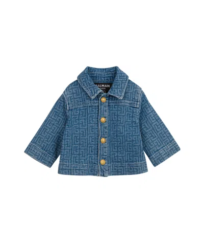 Balmain Long Sleeve Casual Jacket In Blue