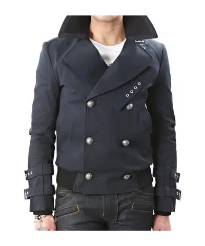 Balmain Long Sleeve Casual Jacket In Blue