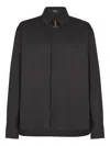 Balmain Long-sleeve Concealed-fastening Shirt In Black