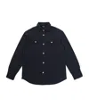 Balmain Long-sleeve Cotton Shirt In Black