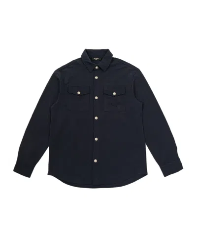 Balmain Kids' Long-sleeve Cotton Shirt In Black