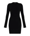 Balmain Knitted Mini Dress In Black