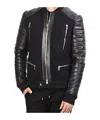 Balmain Long Sleeve Jacket In Black