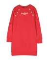 Balmain Long-sleeve Knitted Dress In Red