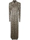 Balmain Viscose Chemisier Dress With Python Print