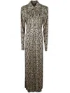 Balmain Viscose Chemisier Dress With Python Print
