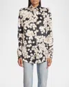 Balmain Raisin-print Shirt In Light Greymulti