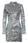 Balmain Sequin-embellished Structured-shoulder Mini Dress In Multi