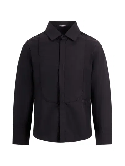 Balmain Kids' Long-sleeve Shirt In Black