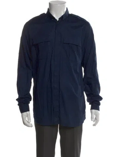 Pre-owned Balmain Long Sleeve Shirt In Blue