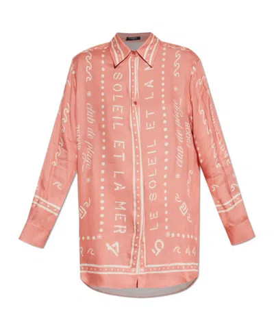 Balmain Long Sleeve Shirt In Brown