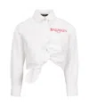 Balmain Long Sleeve Shirt In White
