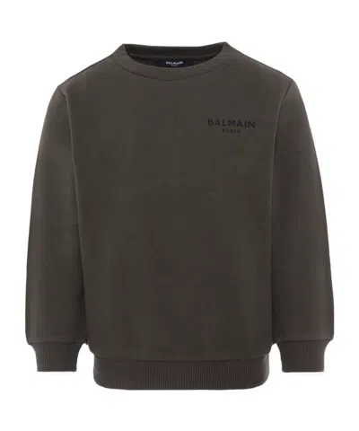 Balmain Long Sleeve Sweatshirt In Black