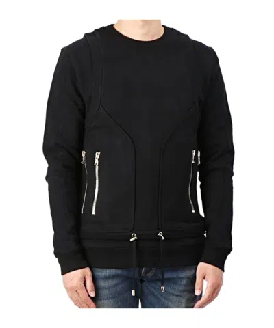 Balmain Long Sleeve Sweatshirt In Black