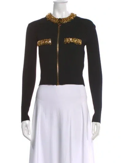 Pre-owned Balmain Long Sleeve Top W/ Tags In Black