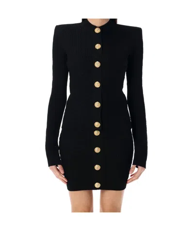BALMAIN BALMAIN LONG SLEEVE BUTTONED KNIT CARDIGAN