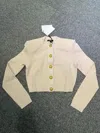Balmain Long-sleeved Cardigan In Nude