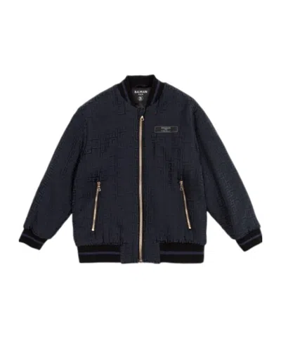Balmain Long-sleeved Casual Jacket In Black