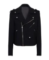 Balmain Wool Felt Biker Jacket In In Black