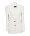 Balmain 2-button Single-breasted Crepe Blazer In White