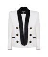 Balmain Long-sleeved Casual Jacket In White