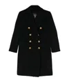 Balmain Long-sleeved Coat In Black