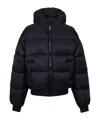 Balmain Pb Labyrinth Jacquard Nylon Puffer Jacket In Black