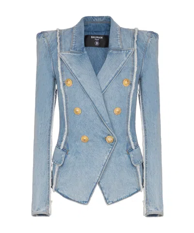 BALMAIN BALMAIN 6-BUTTON TAILORED DENIM JACKET