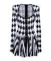 Balmain Diamond-intarsia Knitted Mini Dress In Black