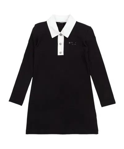 Balmain Long-sleeved Dress In Black