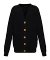 Balmain Long-sleeved Knitted Shirt In Black