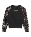 Balmain Long-sleeved Logo Pullover In Black