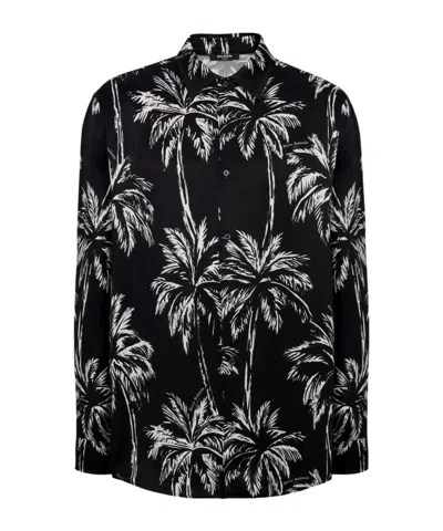 Balmain Long-sleeved Shirt In Black