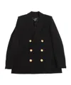 Balmain Long-sleeved Suit Coat In Black