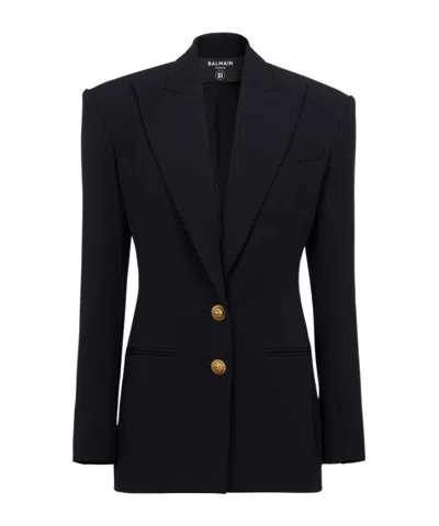 Balmain Black Virgin Wool Blazer