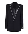 Balmain Long-sleeved Suit Coat In Black