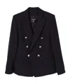 Balmain Long-sleeved Suit Coat In Black