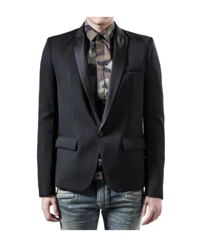 Balmain Long Sleeved Suit Jacket In Black