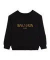 Balmain Sweatshirt Mit Logo-print In Black