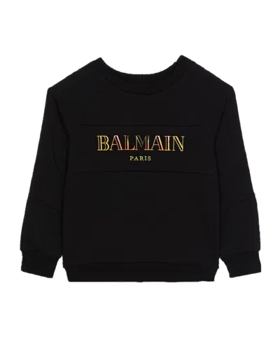 BALMAIN BALMAIN KIDS LOGO PRINTED CREWNECK SWEATSHIRT