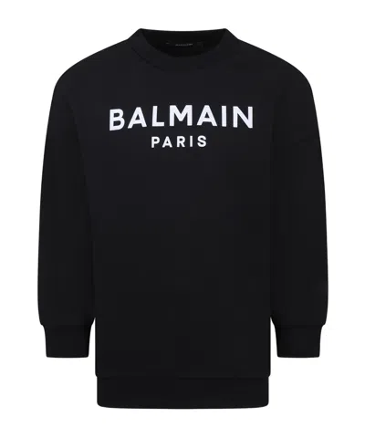 Balmain Long-sleeved Sweater In Black