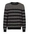 Balmain Pb Labyrinth Ribbed Jumper In Black