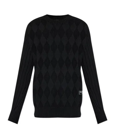 BALMAIN BALMAIN DIAMOND PATTERN KNIT SWEATER