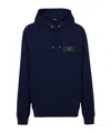 Balmain Hoodie Label Adjustable Hood In Blue