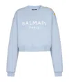 Shop Balmain Printed  Paris Sweatshirt In Blue