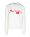 Balmain Off-white Wool ' Kiss' Sweater In White