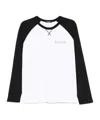 Balmain Logo Raglan Sleeve Organic Cotton T-shirt In White
