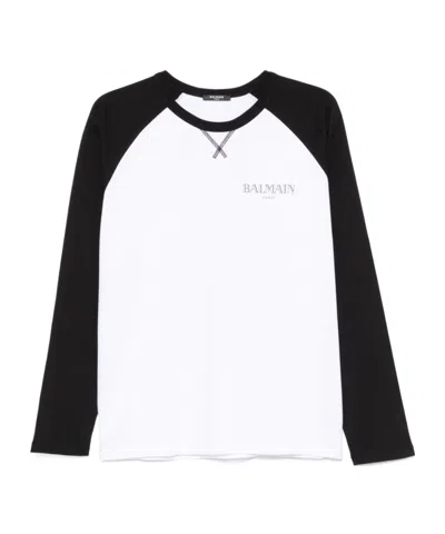 BALMAIN BALMAIN LOGO PRINTED LONG-SLEEVE T-SHIRT