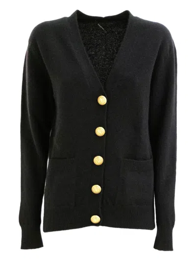 Balmain Long-sleeves Cardigan In Black